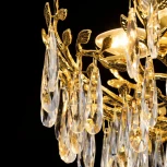 Подвесная люстра Citilux Ritz CL310062 (220V, хрусталь, подвески, на цепи, листья, ветки)