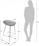 Стул полубарный Neo чёрный с чёрными ножками Bradex Home FR 0698