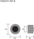 Настенный светильник Divinare Aurora 1092/01 AP-6 (LED, 220V, круглые)