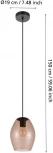 Подвесной светильник Eglo Estanys 1 390159 (220V, на проводе)