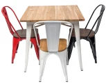 Стул Stool Group TOLIX WOOD красный глянцевый УТ000001188
