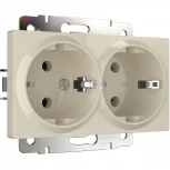 Розетка двойная с заземлением (слоновая кость) Werkel W1172003 (a051465)