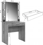 Адам Трюмо, цвет дуб крафт золотой Mebelson (арт.MSA-07.2553)