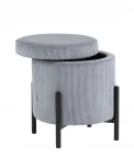 Пуф Дали с ящиком велюр серый УТ000036722