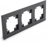 Рамка на 3 поста (черный) Stekker Катрин 39520