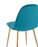 Стул Stool Group Валенсия SN велюр аквамарин золотые ножки УТ000036465