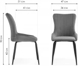 Стул Woodville на металлокаркасе Lado gray / black 15560