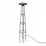 Уличный встраиваемый в грунт светильник со столиком Odeon Light Liana 7108/15GL окраш. под дерево/металл LED 12W 220V (IP65)