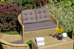 Лаунж-зона из искусственного ротанга, цвет соломенный 4SIS Равенна RS2C2T-4-SET