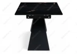 Стеклянный стол Woodville Стиг обсидиан / черный 474322