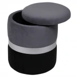 Пуф Dreambag Аризона Серо-Черный (Серебро) 13671