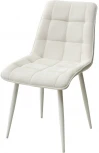 Стул CHIC WZ2042-01 молочный фактурный велюр/ белый каркас