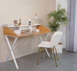 Компьютерный стол ORLA H475 Дуб натуральный / белый каркас M-city 629M04939