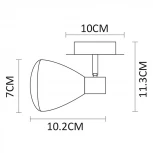 Спот Arte Lamp Gioved A6008AP-1BK (LED, 220V, выключатель, круглые)