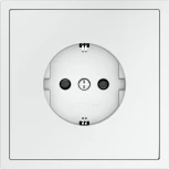 Розетка с заземлением и шторками (белый матовый) Voltum S70 VLS040202