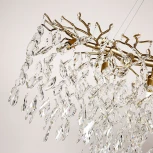 Подвесной светильник Favourite Brillo 3056-10P (220V, хрусталь, на тросе, лепестки, листья, ветки)