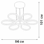 Подвесной светильник светодиодный V04610-03/6S, LED 112Вт, 3000К V04610-03/6S Vitaluce (220V, на тросе)