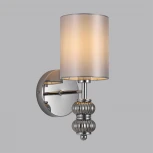 Бра со стеклянным декором Lumion Ilmira 8338/1W хром/серый, металл/стекло/текстиль E14 40W 220V