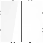 Выключатель двухклавишный (белый глянцевый) Voltum S70 VLS020101