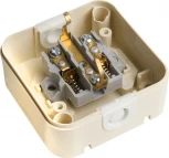 Розетка с заземлением и защитной крышкой (слоновая кость) Stekker Брест 49058