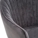 Стул с подлокотниками Вайд, каркас Белый, велюр Графит 2500000185724 Leset