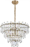 Подвесная люстра каскадная большая Rosie 3511/17 LM-8 Divinare (220V, хрусталь, на цепи)