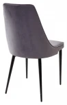 Обеденный стул M-City NEPAL-P СЕРЫЙ #27, велюр/ черный каркас