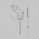 Грунтовый светильник Maytoni Bern O050FL-L5W3K
