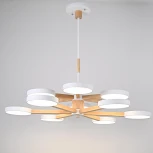 Потолочная люстра Wi-Fi на штанге Turna Dbl L12 White By ImperiumLoft Turna-Dbl01 (LED, 220V, голосовое управление, умный дом - Алиса)