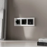 Выключатель одноклавишный с подсветкой (черный акрил) Werkel W1110148 (a064025)