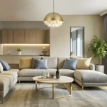 Подвесной светильник Wi-Fi Eurosvet Anait 30177 латунь (220V, управление смартфоном, голосовое управление, умный дом - Minimir Home, Алиса, Маруся, Салют, на цепи)