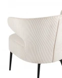 Кресло Stool Group лаунж Royal Stripes велюр молочный УТ000036774