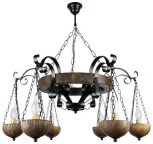 Подвесная люстра Тарьсма Фиджи-6 FD6LRH75 (220V, на цепи, подсвечник, свеча)