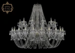Подвесная большая люстра Art Classic 11.11 11.11.24+12.530.Gd.Sp (220V, хрусталь, на цепи, подсвечник, свеча)
