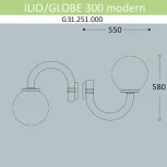 Настенный фонарь уличный Fumagalli Globe 300 Modern G31.251.000.AYE27 (220V, шар, IP55)