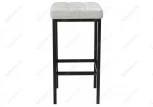 Барный стул Woodville Лофт кожзам серый мрамор / черный матовый 432932