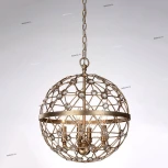 Подвесная люстра L'Arte Luce Ragusa L51104.68 (220V, хрусталь, на цепи, подсвечник, свеча, шар)