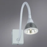 Бра на гибкой ножке для чтения Arte Lamp Cercare A4107AP-1WH (LED, 220V, выключатель)