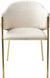 Стул DILL TRF-11 светло-бежевый, ткань/ золотой каркас М-City