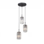 Подвесной светильник ярусный Vitaluce V4265-1/3S (220V, хрусталь, на проводе, круглые)
