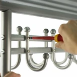 Вешалка напольная на колесах М 9 металлик с крючками от фабрики Mebelik