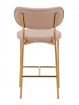 Стул полубарный Stool Group Барбара экокожа бежевая золотые ножки УТ000028064