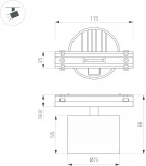 светильник магнитный MAG-VIBE-POINT-R75-10W Warm3000 (WH, 24 deg, 48V) (Arlight, IP20 Металл) 044466