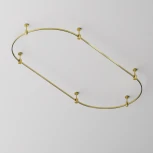 Шинопровод магнитный Flarity полукруг латунь 80 см Maytoni Busbar trunkings Flarity TRX154-SR-D800-BS (24V)