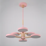 Потолочная люстра Wi-Fi на штанге Turna Dbl L6 Pink By ImperiumLoft Turna-Dbl01 (LED, 220V, голосовое управление, умный дом - Алиса)
