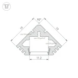 Профиль PDS45-T-2000 ANOD Brown Deep (Алюминий) 017643 Arlight