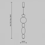 Подвесной светильник Maytoni Adore MOD297PL-L17BS3K (LED, 220V, на тросе, бусы)