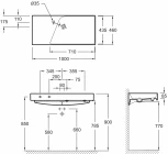 Раковина Jacob Delafon Rythmik EXN112-Z 100 см