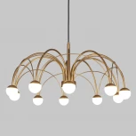 Подвесная люстра Eurosvet Ragno 90030/10 LED золото (220V, на проводе, шарики)
