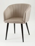Стул MyFar Фредерик серо-бежевый велюр MF1042-1